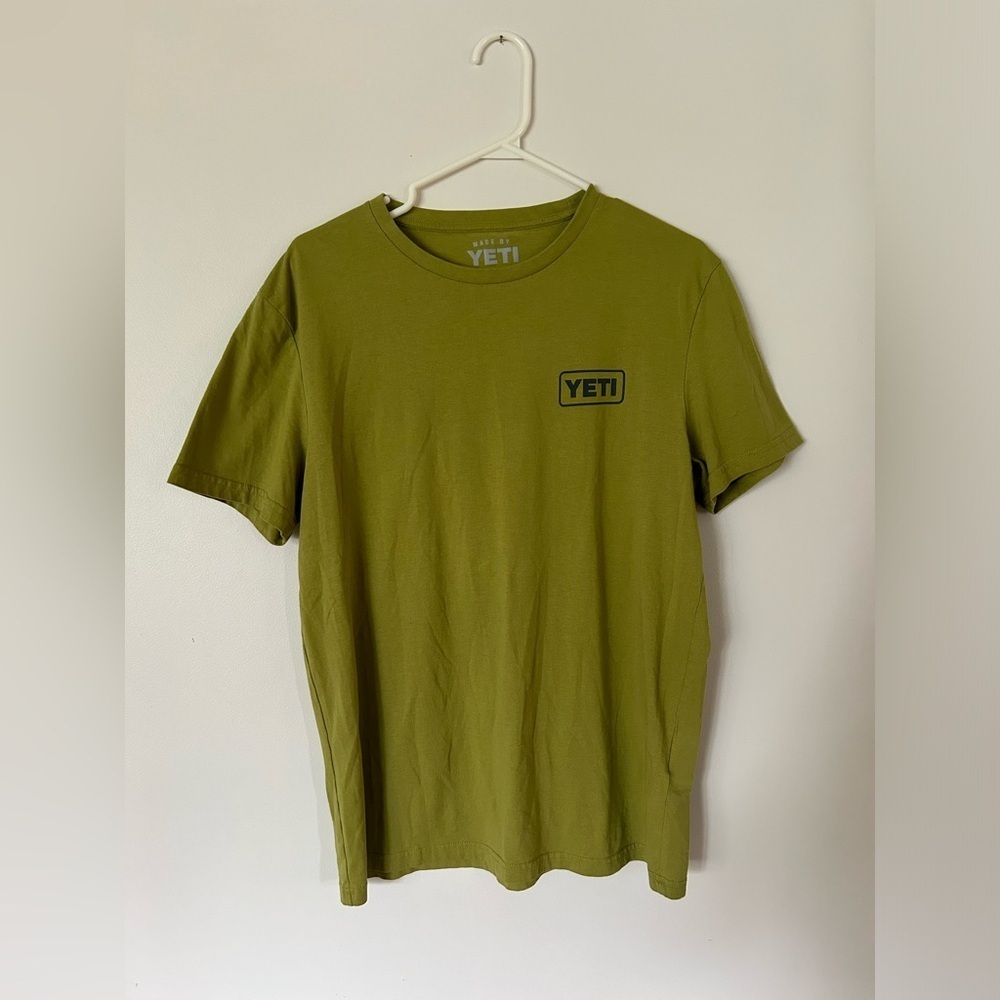 YETI BUILT FOR THE WILD SHORT SLEEVE T-SHIRT Green Size Medium - Picture 3 of 9